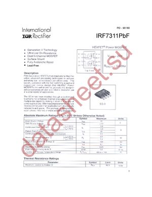 IRF7311TRPBF datasheet  